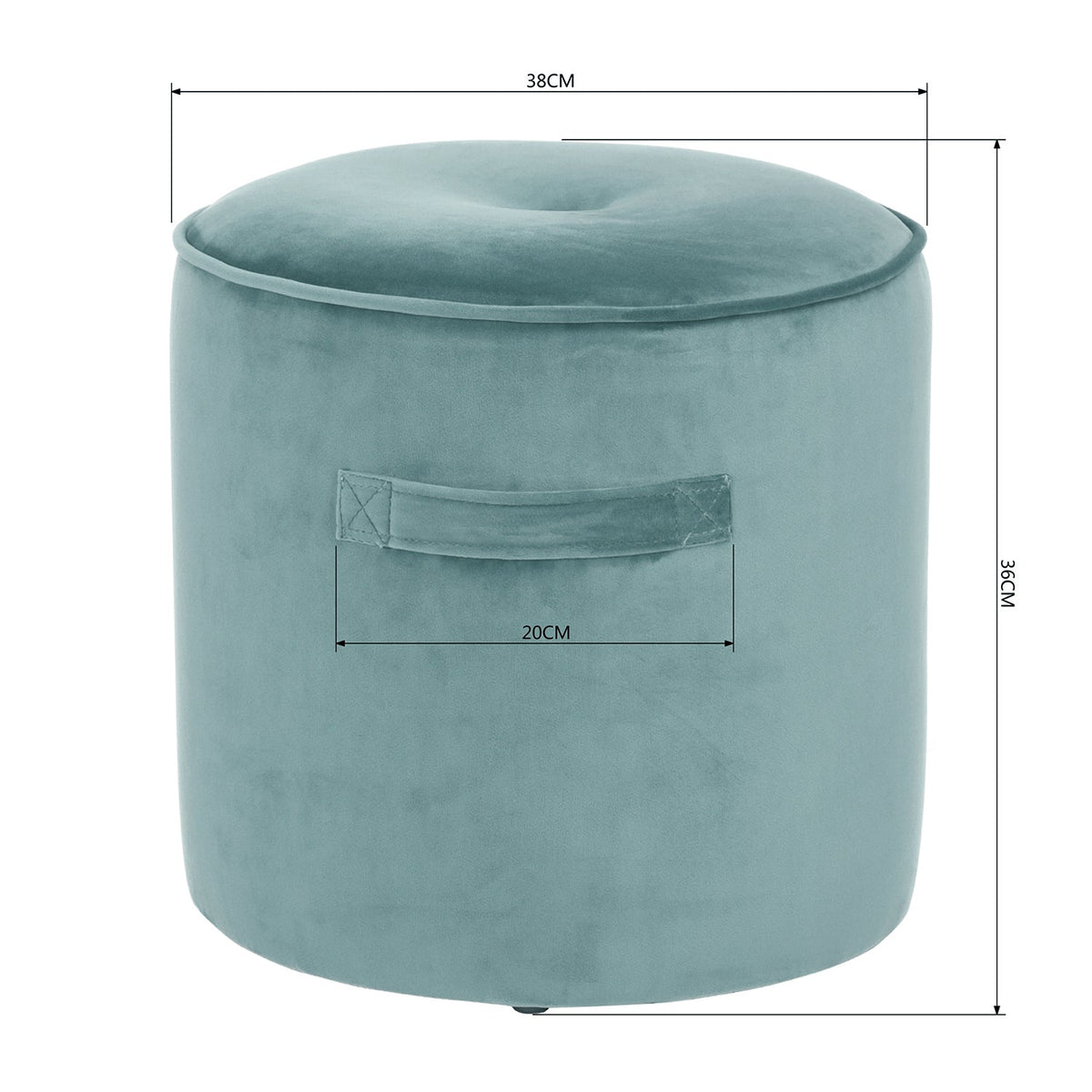Waihi Handle Aqua Ottomans