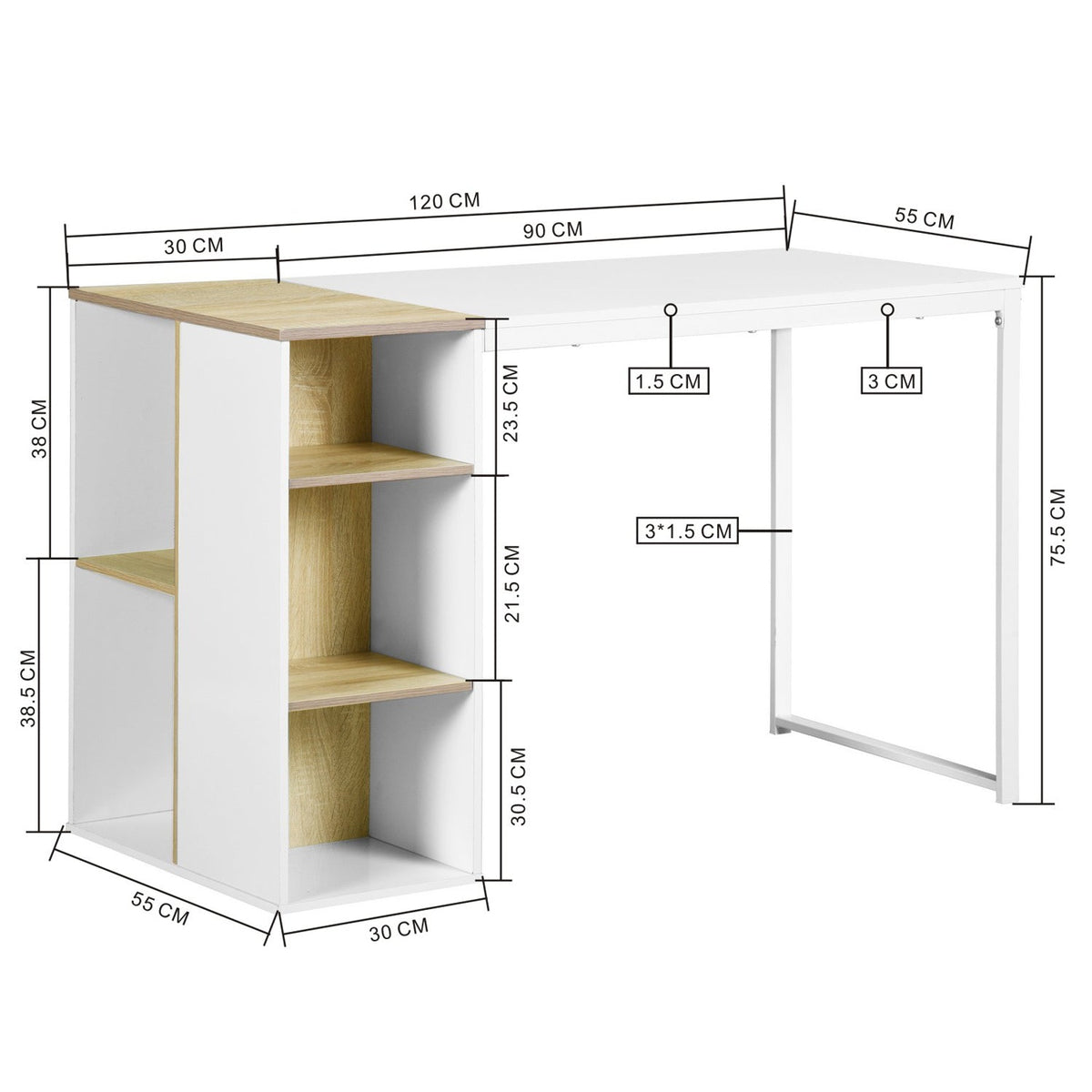 Weeks White&Oak Desks