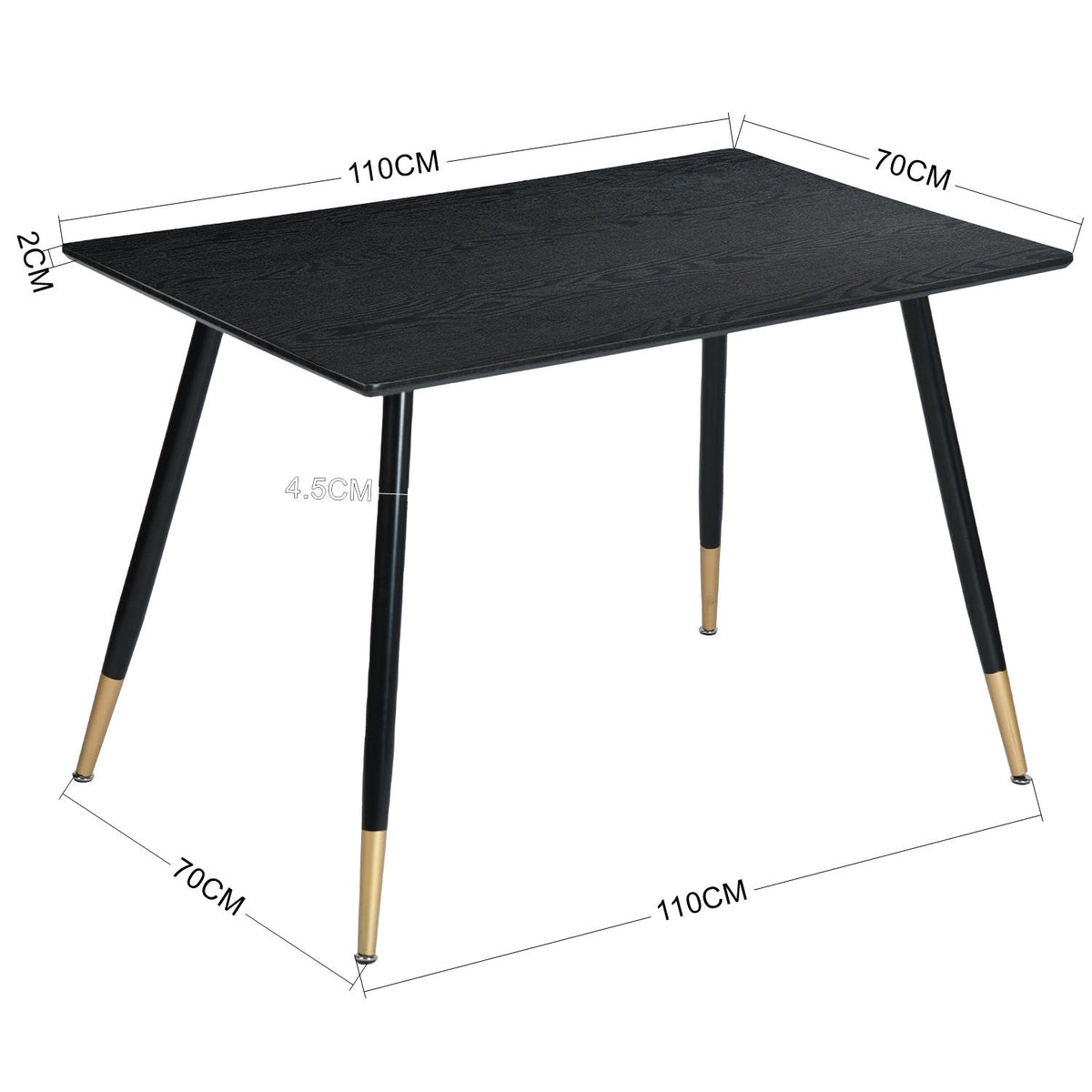 Whalen Black Wood Dining Tables