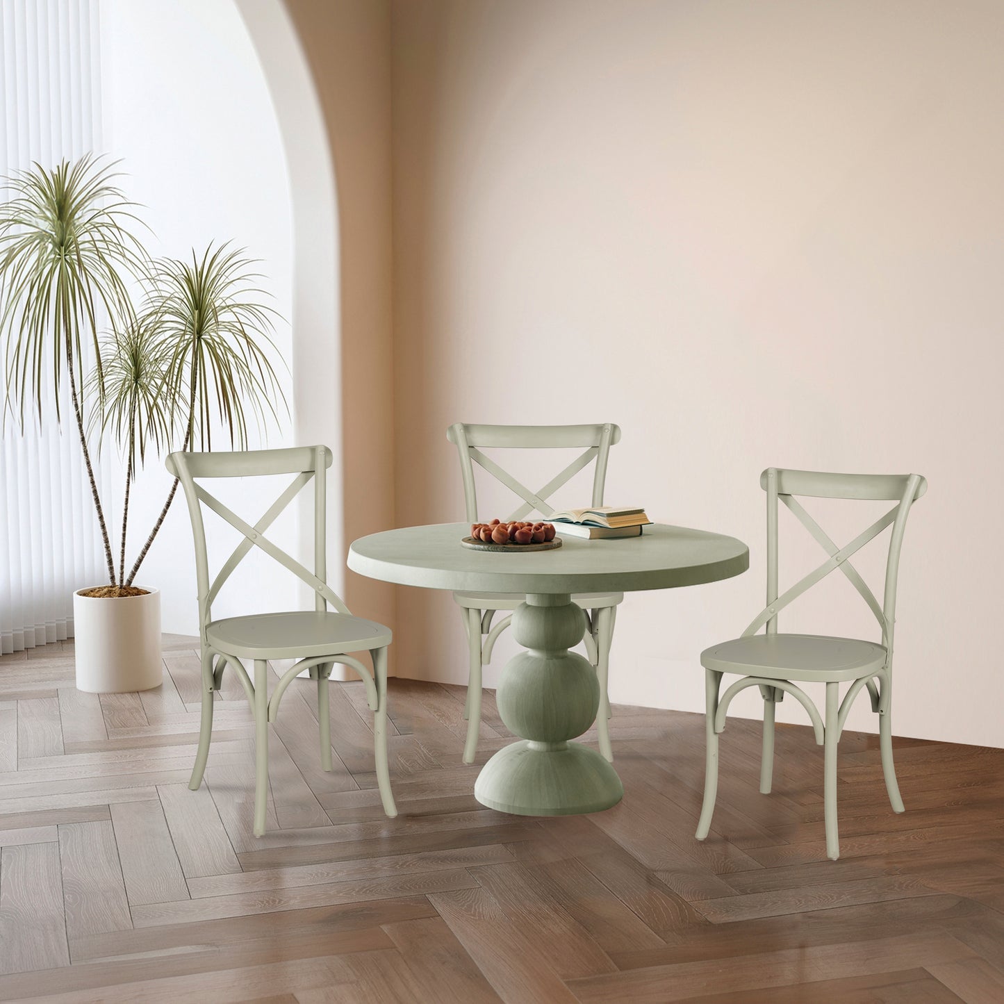 Modern Green Beech Wood Dining Chair - TARA-GREEN