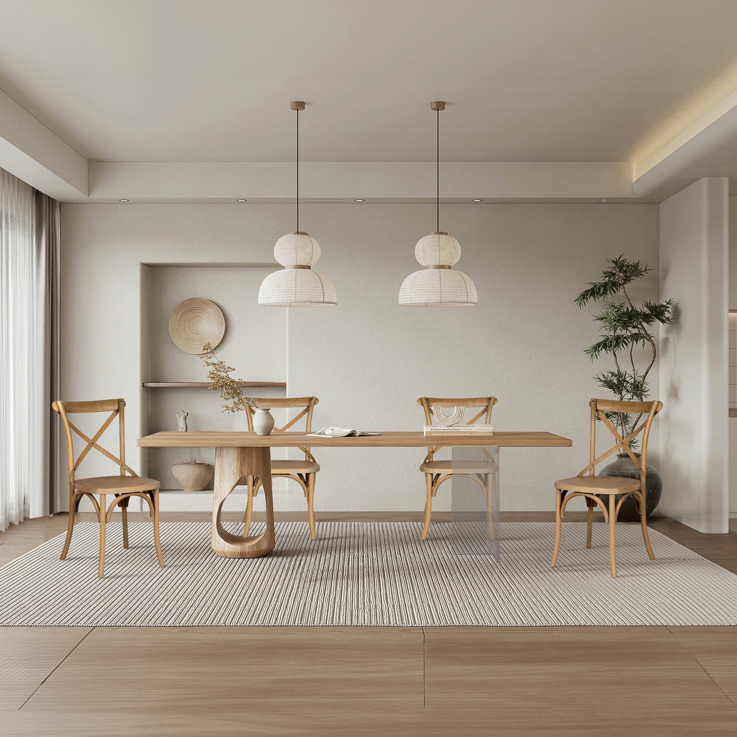 Modern Natural Beech Dining Chair - TARA-NATURAL