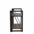 Backer 2 Levels Black Bookcases