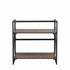 Backer 2 Levels Black Bookcases