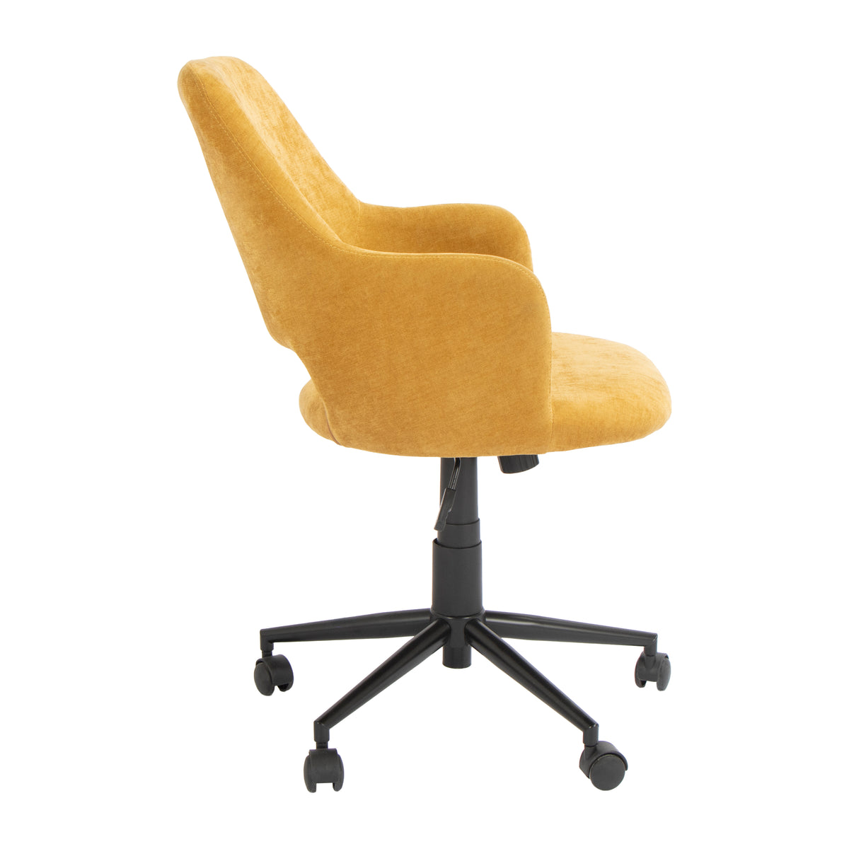 Modern Ergonomic Fabric Office Chair - TEMA MUSTARD