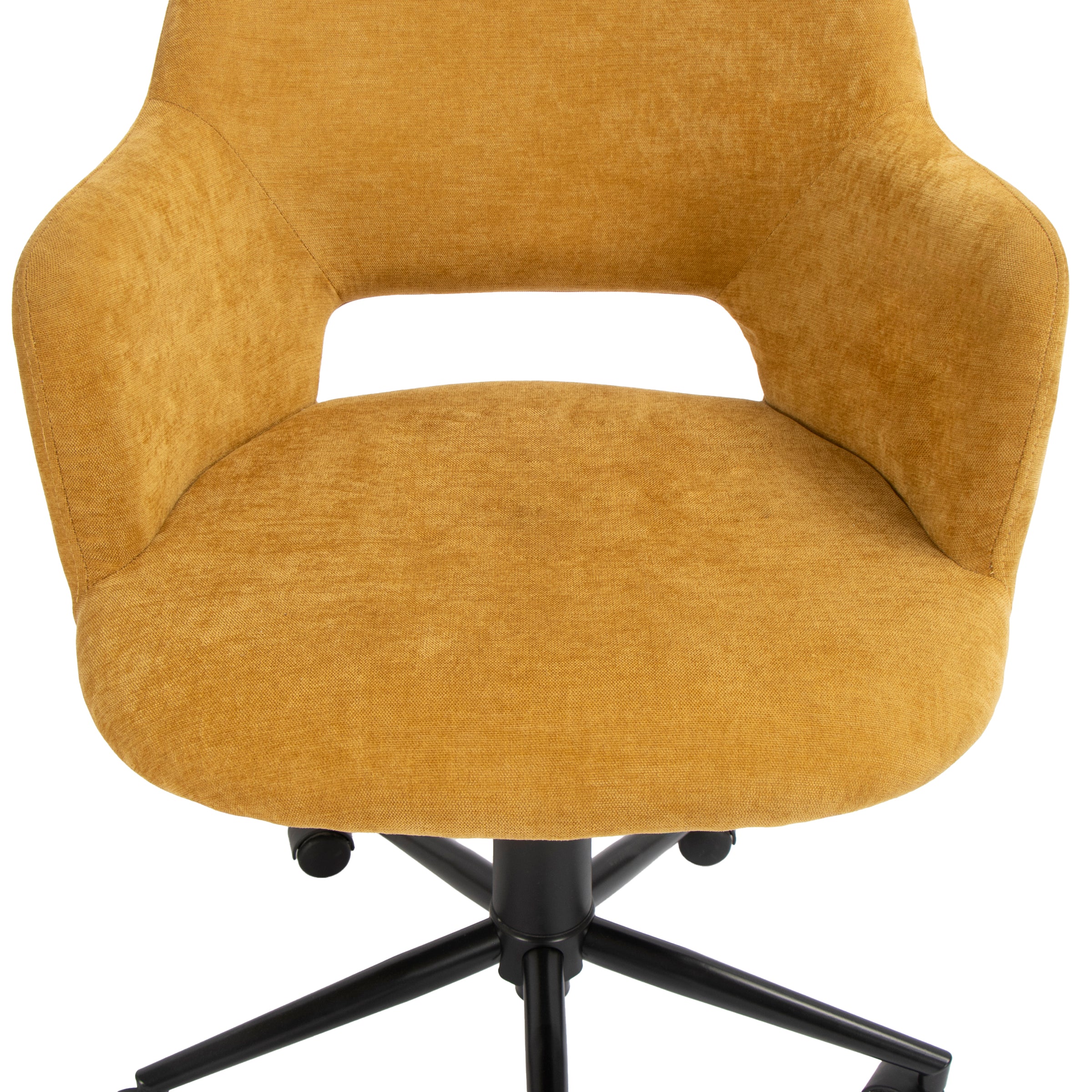 Modern Ergonomic Fabric Office Chair - TEMA MUSTARD