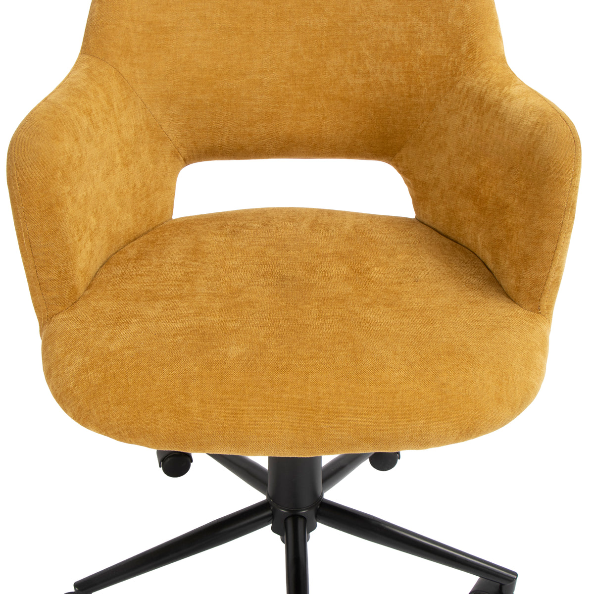 Modern Ergonomic Fabric Office Chair - TEMA MUSTARD
