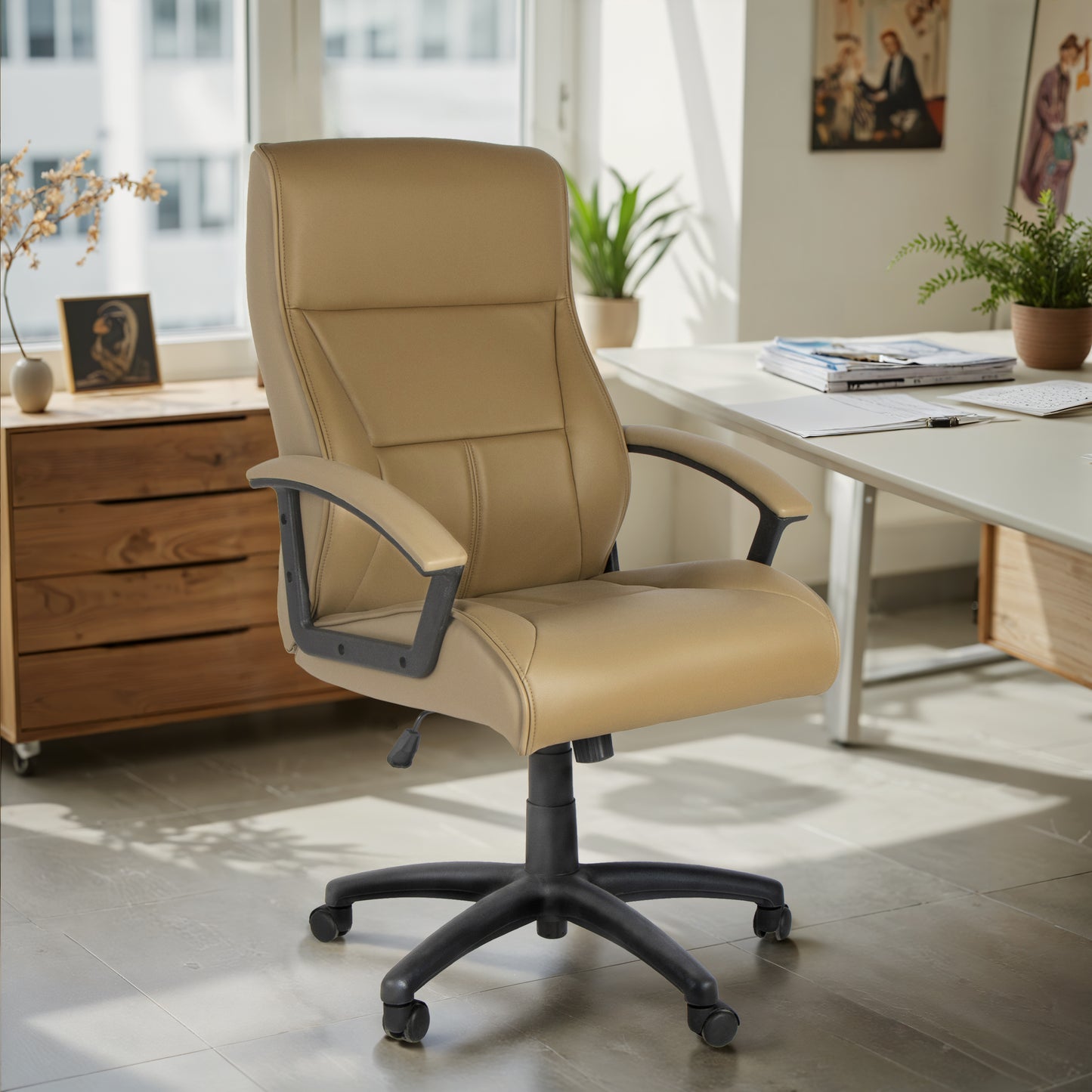 Modern Ergonomic PU Office Chair - FLEMINO