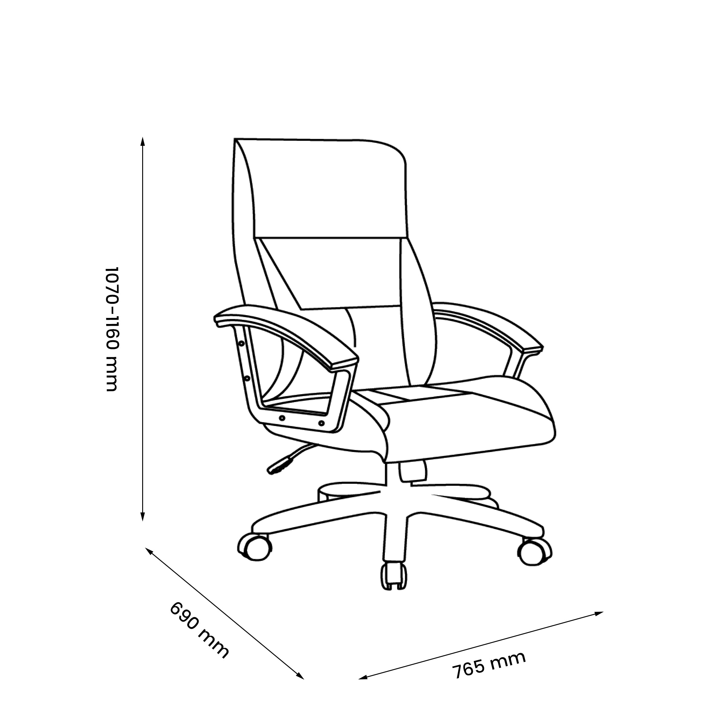 Modern Ergonomic PU Office Chair - FLEMINO