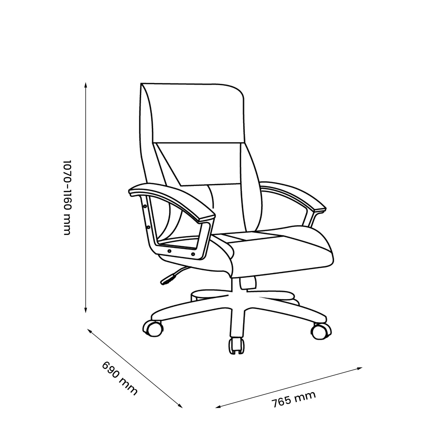Modern Ergonomic PU Office Chair - FLEMINO