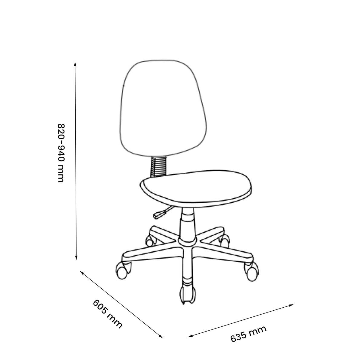 Modern Fabric Office Chair – ANTONIA BLACK