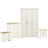 Modern Bedroom Set, Particleboard & MDF, 4-Piece - LANCASTER Beige