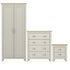 Modern Grey Bedroom Set, Particleboard & MDF - LANCASTER 3PC SET GREY