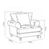 Modern Beige Fabric, Wooden Frame Accent - ELAITH Armchair