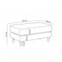 Modern Minimalist Wood Frame, Beige Fabric - ELAITH FOOTSTOOL