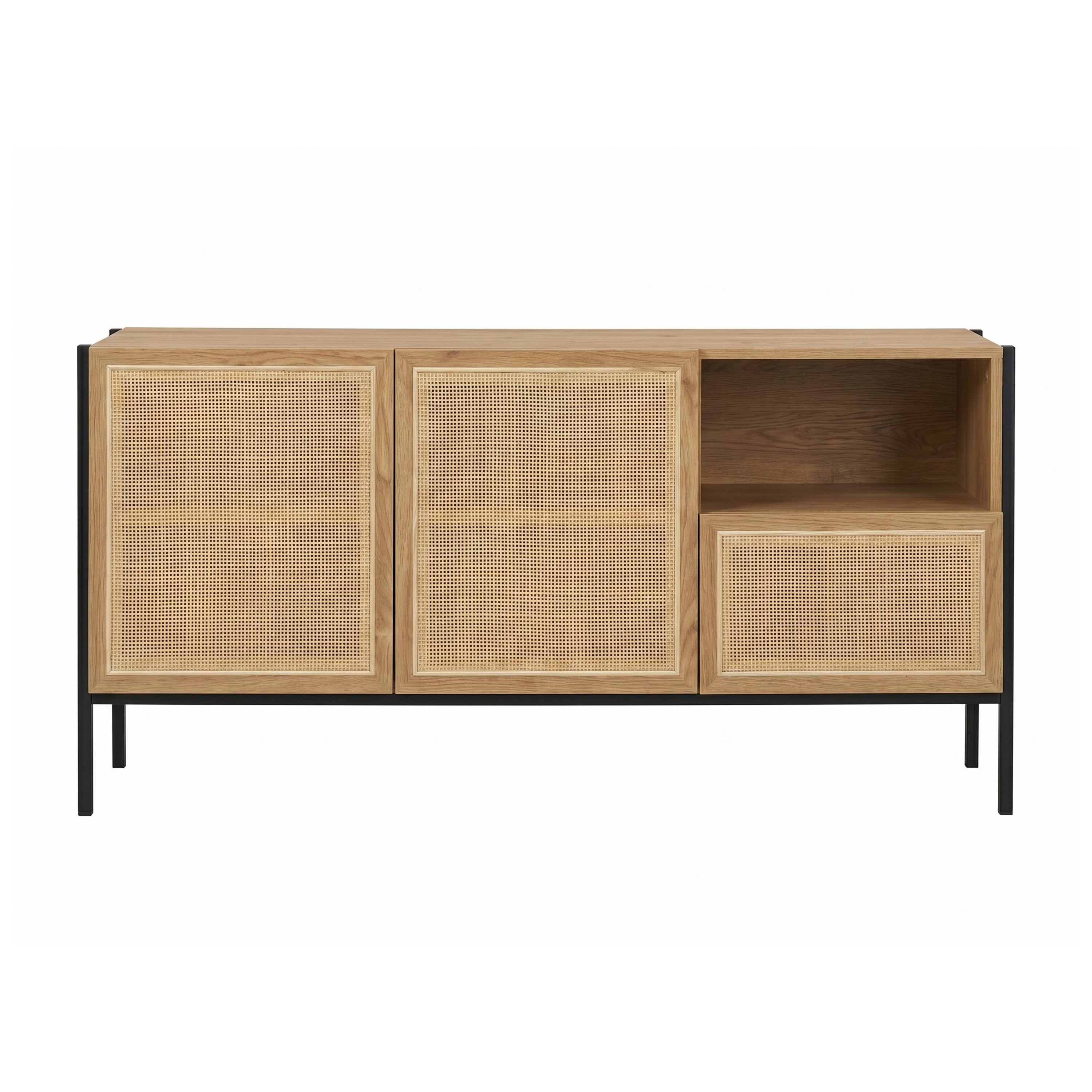 Modern Buffet, MDF Melamine & PE Rattan - ARLY