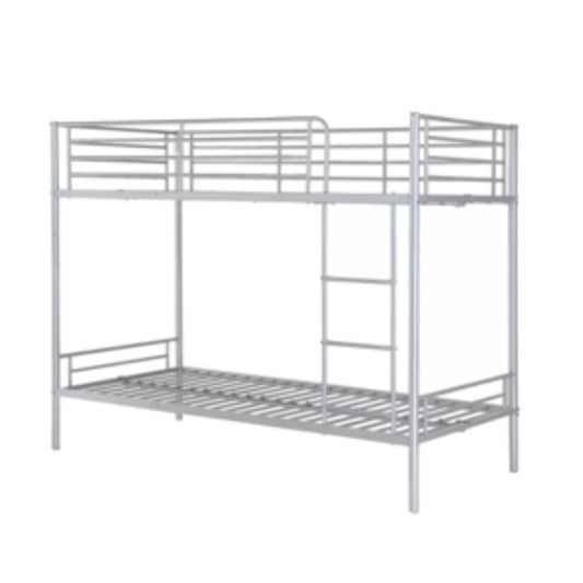 Modern Space-Saving Steel Bunk Bed - KELLER WHT