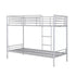 Modern Space-Saving Steel Bunk Bed - KELLER WHT