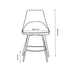 Modern Corduroy Bar Stool, Metal Frame - LAKERS H66 GREEN