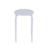 Modern Minimalist Metal Stool, Powder Coated Finish - LEMON DRIPS WHITE