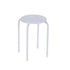 Modern Minimalist Metal Stool, Powder Coated Finish - LEMON DRIPS WHITE