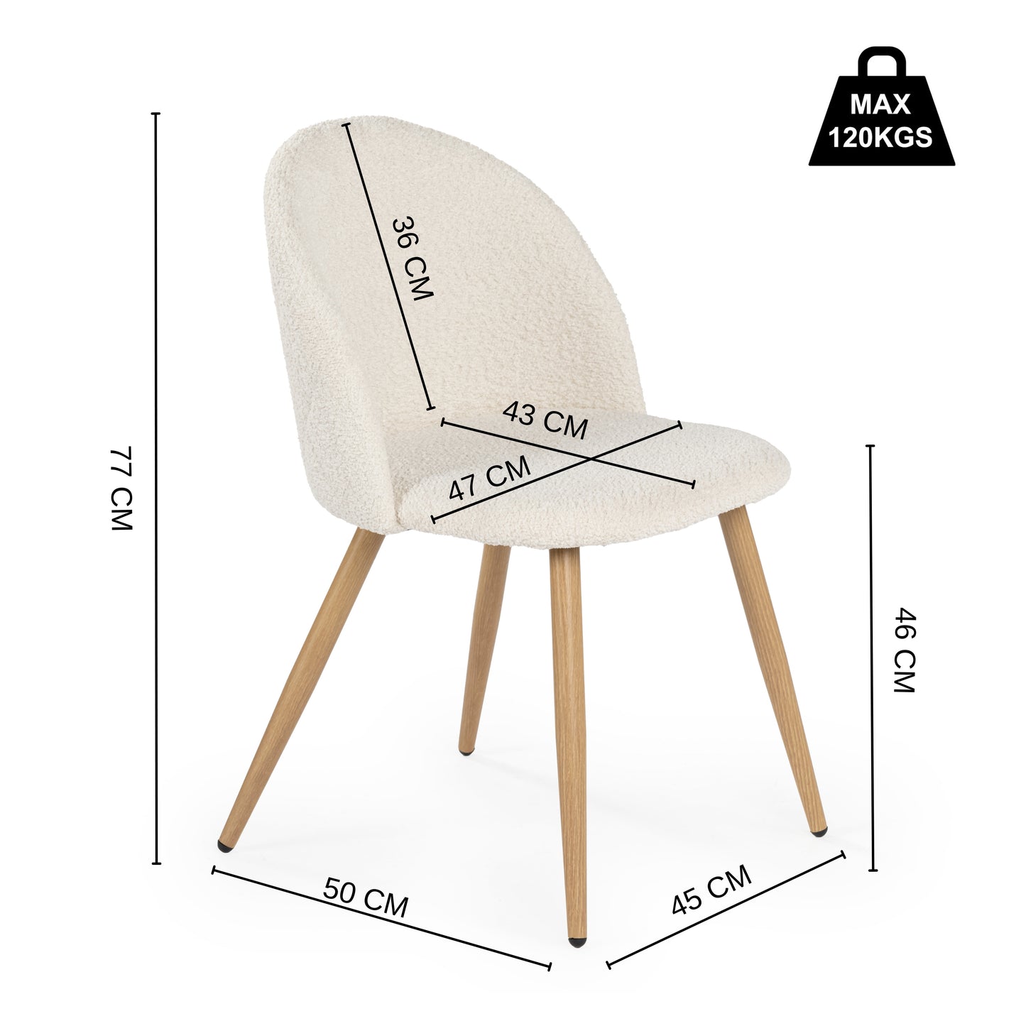 ZOMBA BEIGE OAK LEG 4PCS