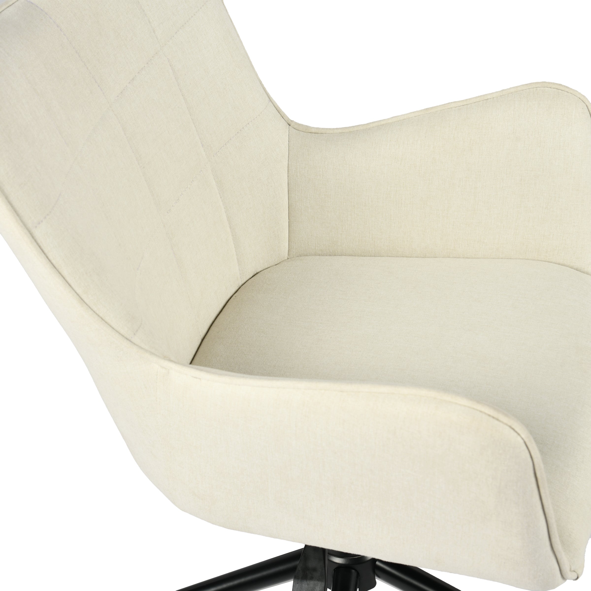 Modern Ergonomic Office Chair, Fabric Upholstery – KASA BEIGE