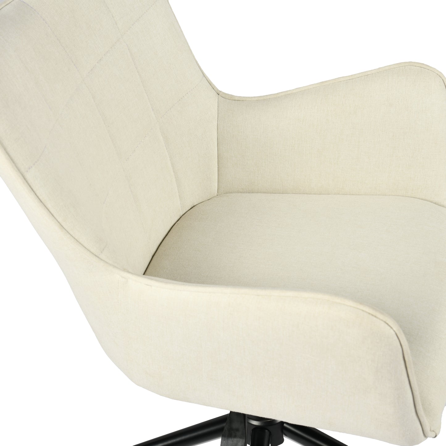 Modern Ergonomic Office Chair, Fabric Upholstery – KASA BEIGE