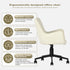 Modern Ergonomic Office Chair, Fabric Upholstery – KASA BEIGE