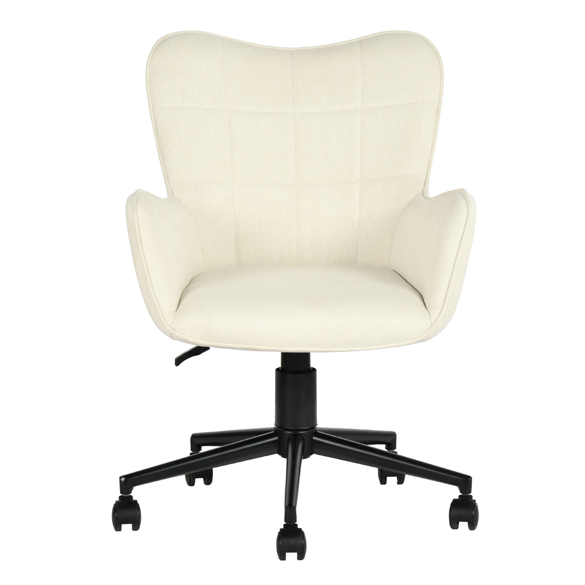 Modern Ergonomic Office Chair, Fabric Upholstery - KASA BEIGE