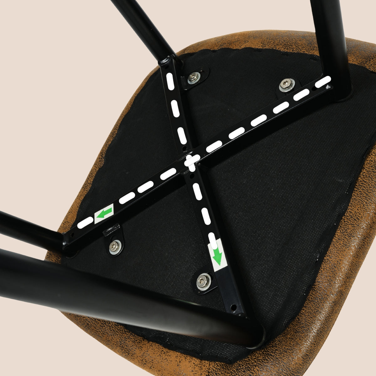 Modern Suede Dining Chair, Metal Frame - CHARLTON SUEDE BROWN FRASERS