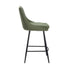 Modern Corduroy Bar Stool, Metal Frame - LAKERS H66 GREEN