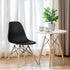 Modern Minimalist Dining Chair, Black PP & Beech, - RICO BLACK