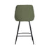 Modern Corduroy Bar Stool, Metal Frame - LAKERS H66 GREEN
