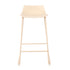 Modern Beige Bar Stool, PP Seat & Metal Legs - LAMER BEIGE