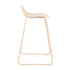 Modern Beige Bar Stool Set, PP Seat & Metal Legs - LAMER BEIGE 2PCS