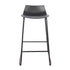 Modern Black Bar Stool Set, PP Seat & Metal Legs - LAMER BLACK 2PCS