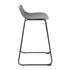 Modern Black Bar Stool, PP Seat & Metal Legs - LAMER BLACK