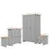 Modern Grey Bedroom Set, Particleboard & MDF - LANCASTER 4PC SET GREY