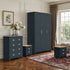 Modern Blue Bedroom Set, Particleboard & MDF - LANCASTER 4PC SET BLUE