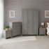 Modern Grey Bedroom Set, Particleboard & MDF - LANCASTER 4PC SET GREY