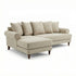 Modern Beige Fabric, Wooden Frame - ELAITH LOUNGE SOFA