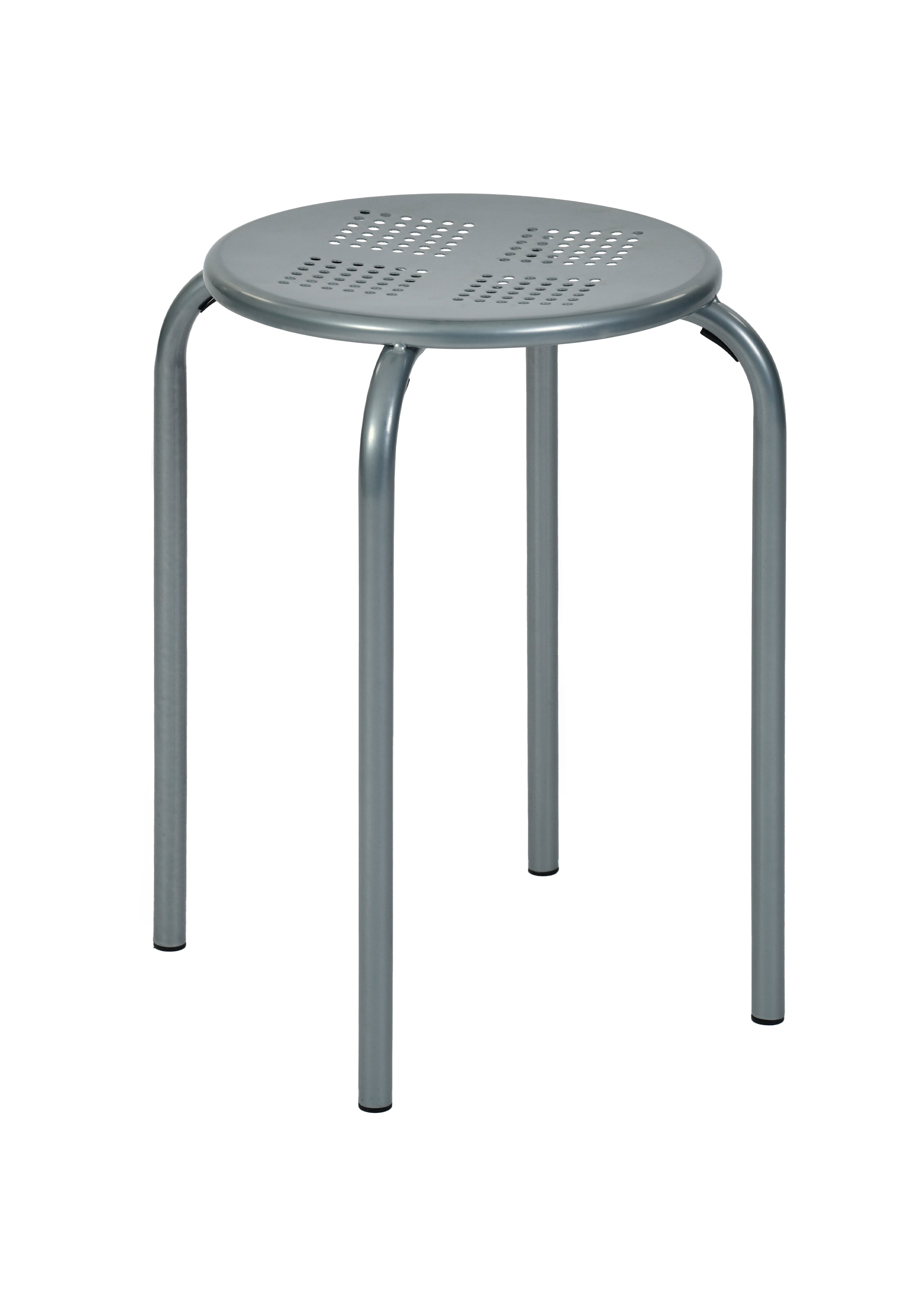 Modern Silver Metal Stool – ARON SILVER