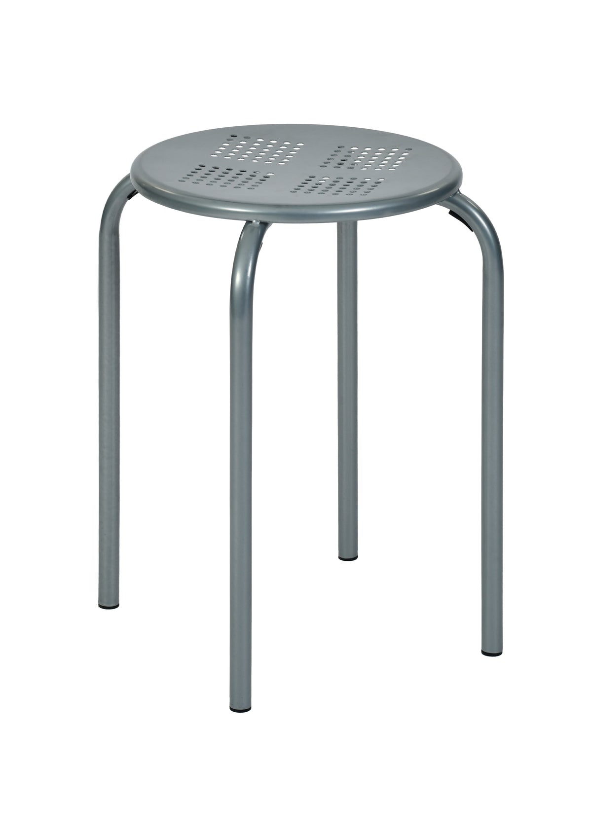 Modern Silver Metal Stool – ARON SILVER