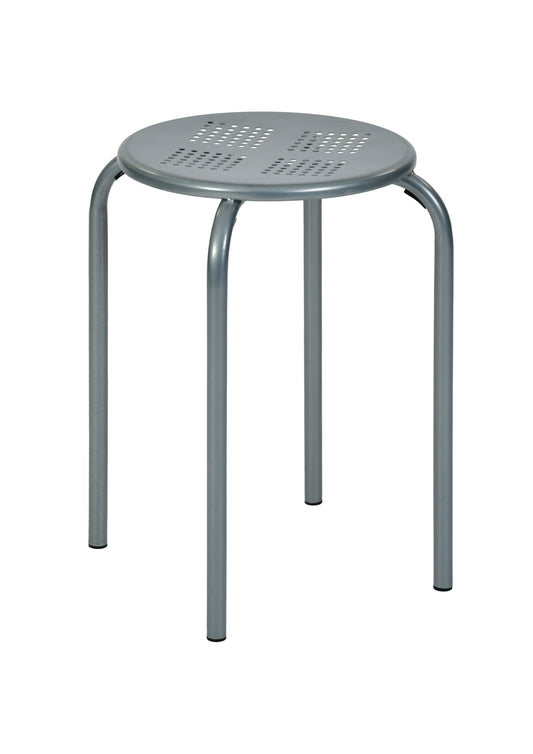 Modern Silver Metal Stool – ARON SILVER