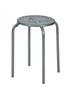 Modern Silver Metal Stool – ARON SILVER