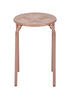 Modern Metal Stool, Matt Dark Pink Finish - ARON 10148