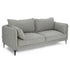 Modern Velvet Upholstered, Black Leg Sofa - MAKULA 3 SEATER GREY