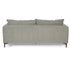 Modern Velvet Upholstered, Black Leg Sofa - MAKULA 3 SEATER GREY