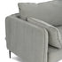 Modern Velvet Upholstered, Black Leg Sofa - MAKULA 3 SEATER GREY