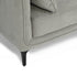 Modern Velvet Upholstered, Black Leg Sofa - MAKULA 3 SEATER GREY